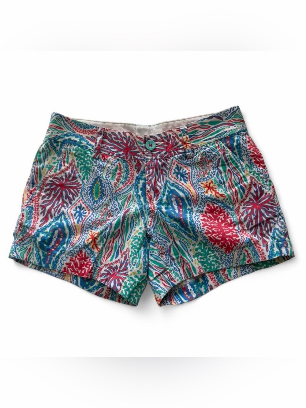 Lilly Pulitzer Callahan Shorts Coral Reef Let Minnow Preppy Coastal Size 4